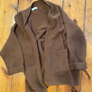 Oversized Cotton Camel oak + fort cardigan